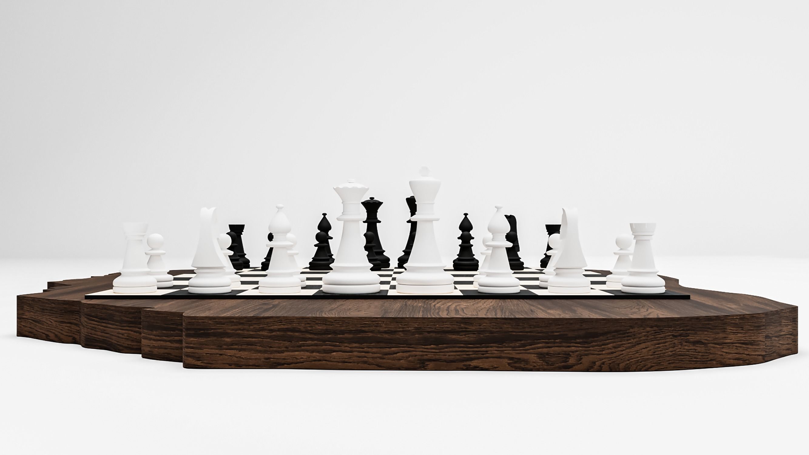 Chess Board Design 3D model_1