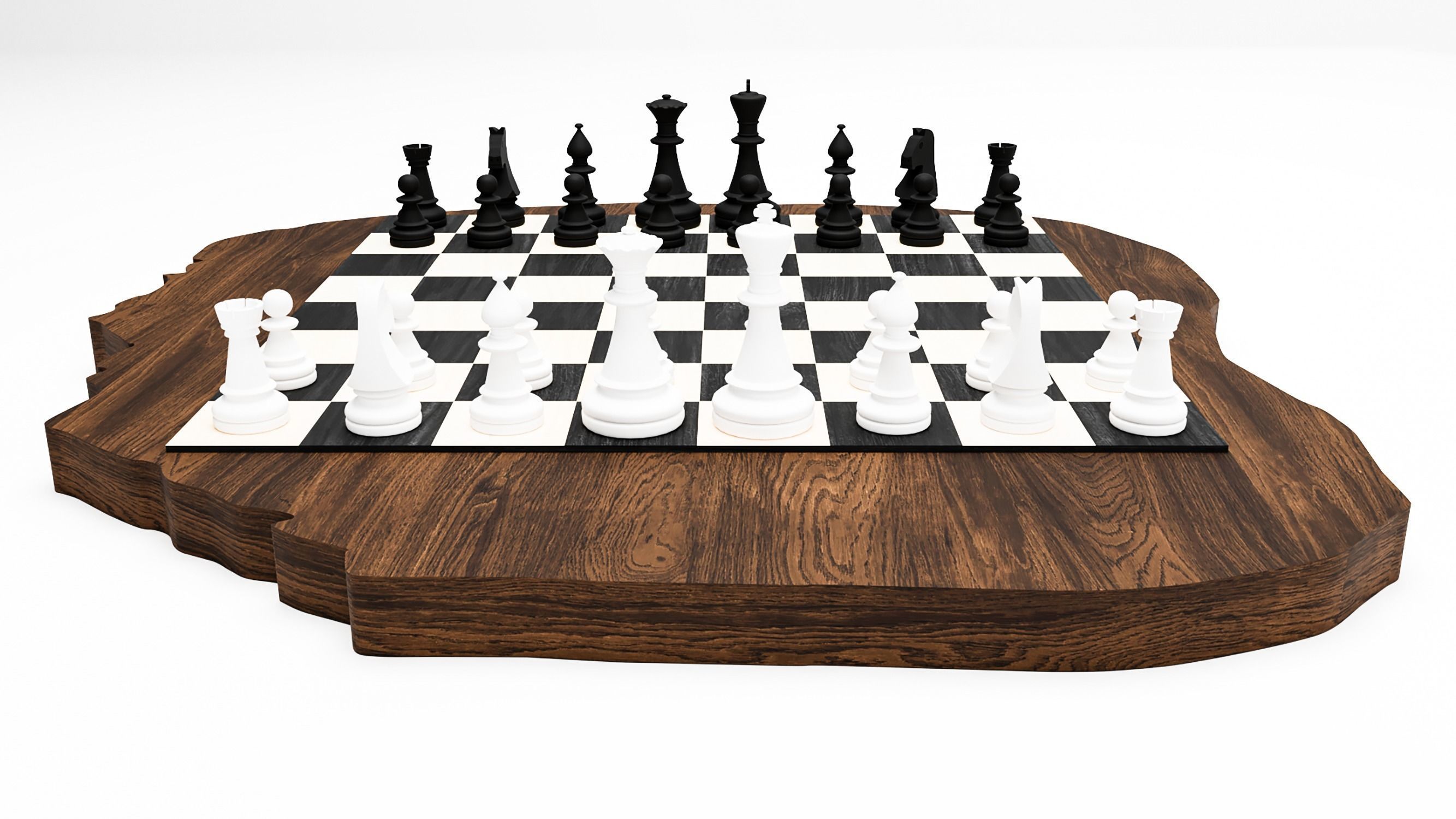Chess Board Design 3D model_4