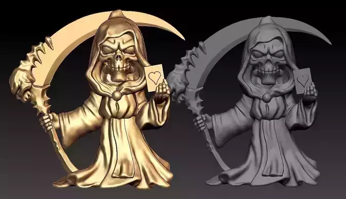 Skull Reaper halloween Pendant 