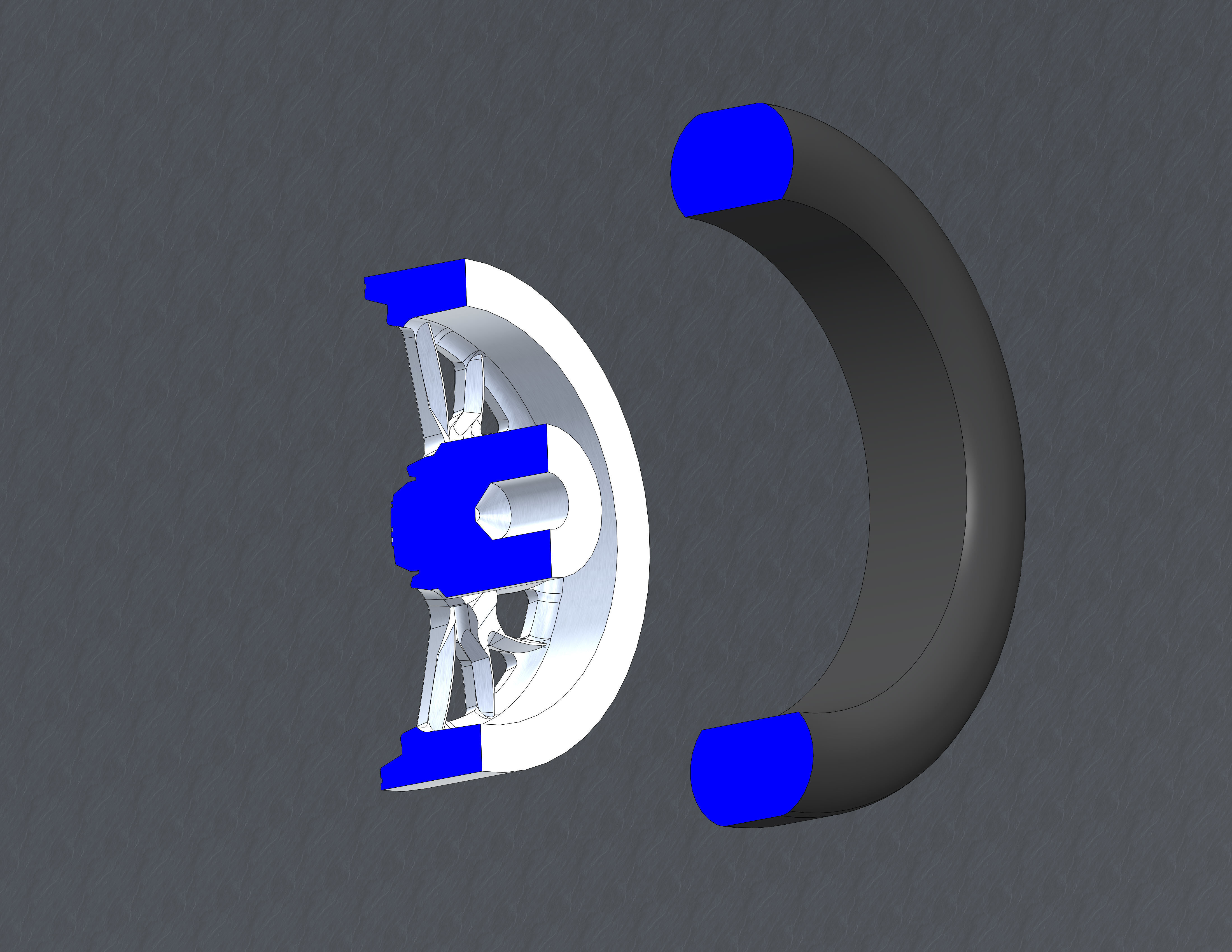 Set of wheel KEIZER Slepen for scale model of dragster 3D print model_7