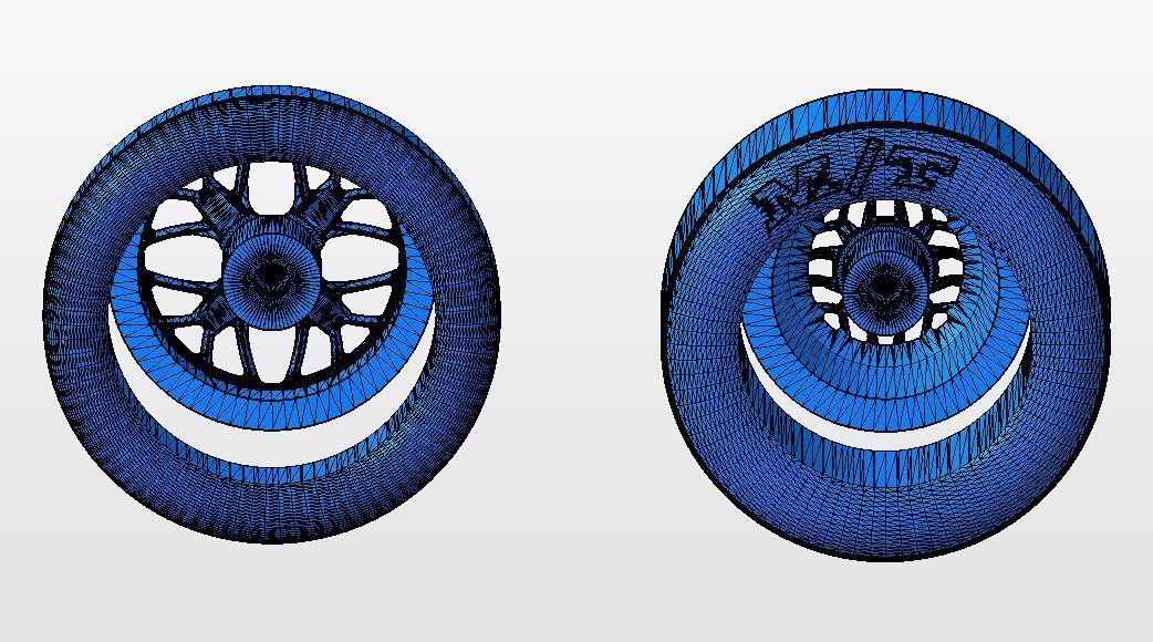 Set of wheel KEIZER Slepen for scale model of dragster 3D print model_10