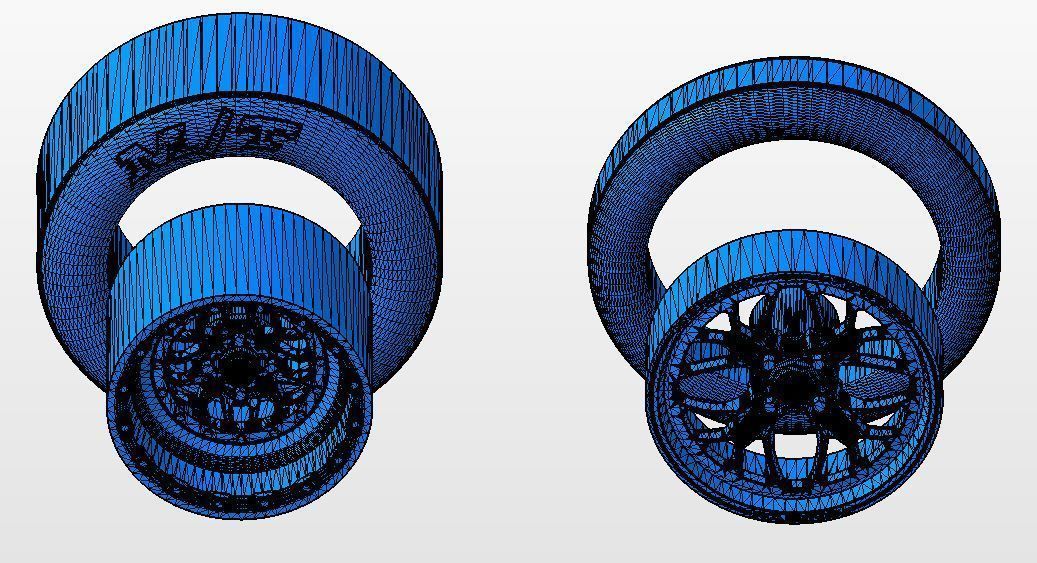 Set of wheel KEIZER Slepen for scale model of dragster 3D print model_11