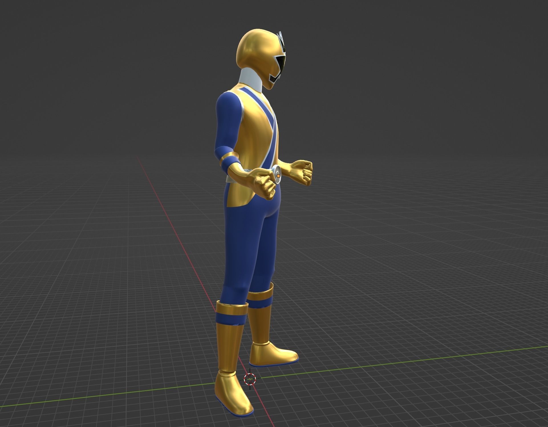 Gold Samurai Ranger - Power Rangers Samurai 3D model_9