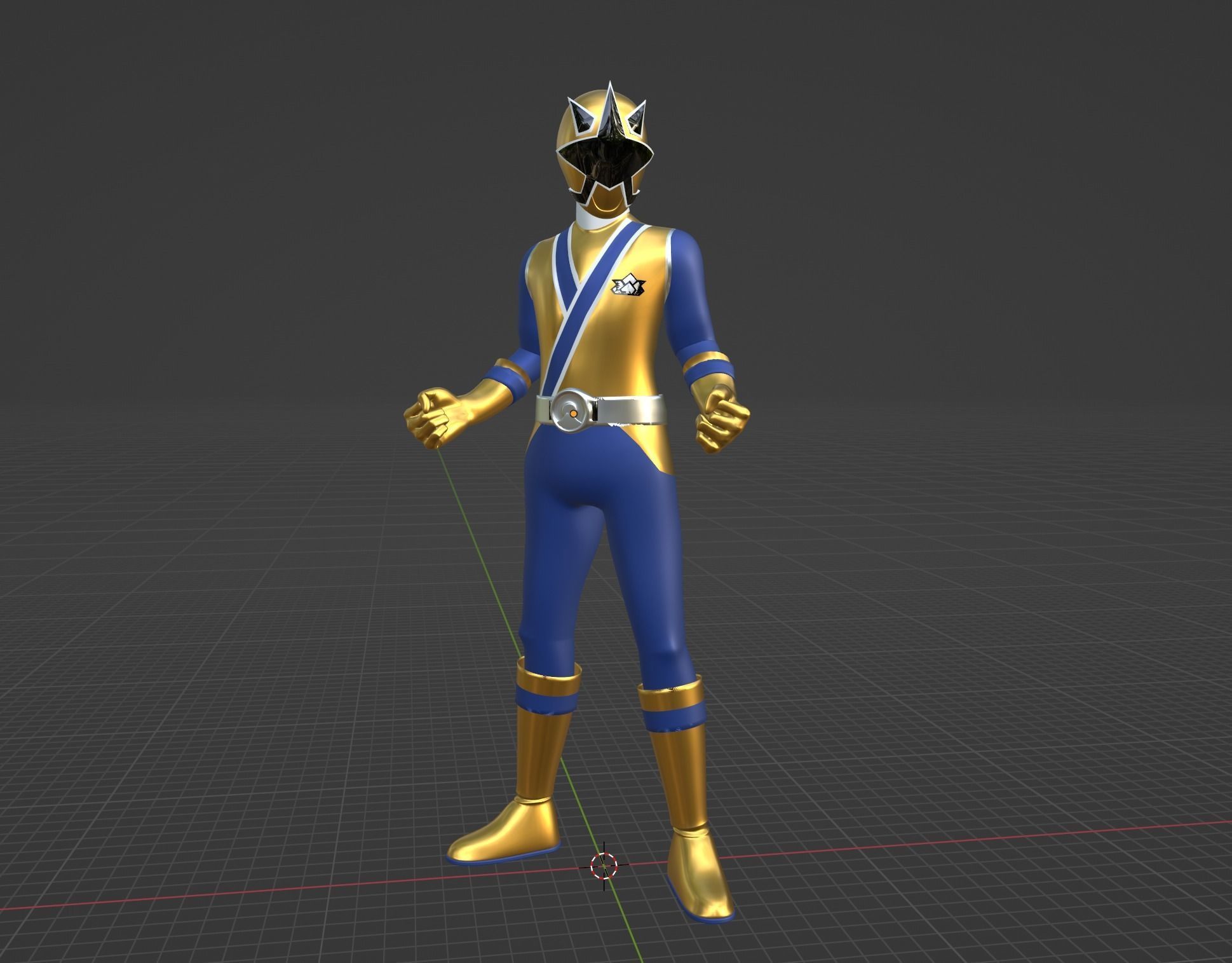 Gold Samurai Ranger - Power Rangers Samurai 3D model_7