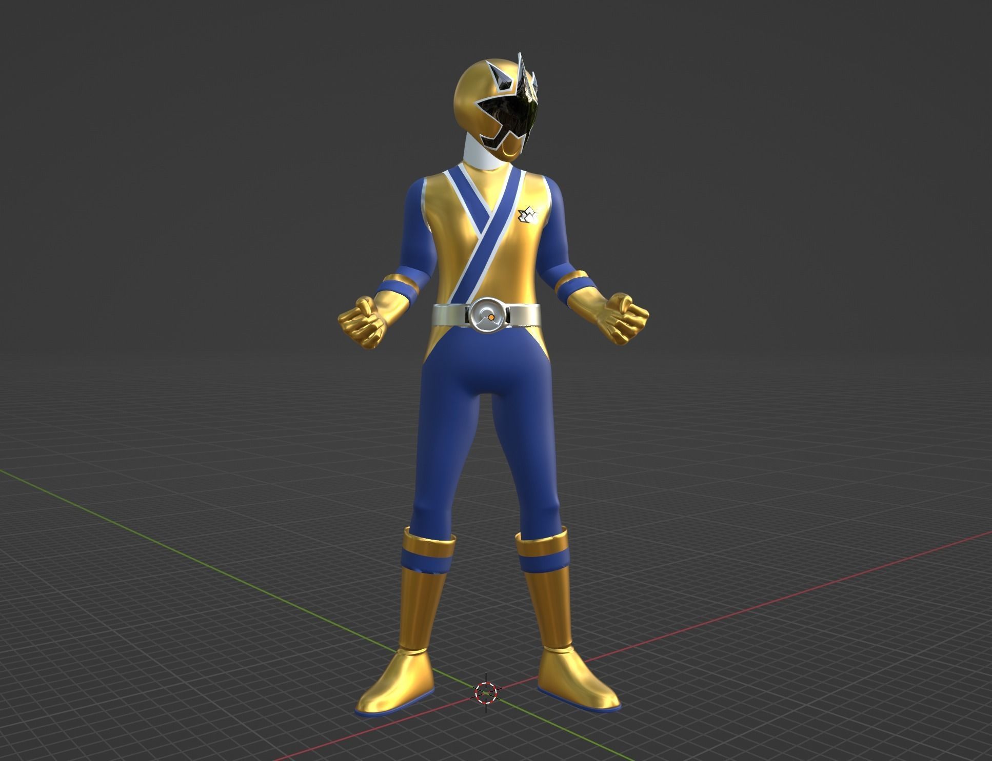 Gold Samurai Ranger - Power Rangers Samurai 3D model_8