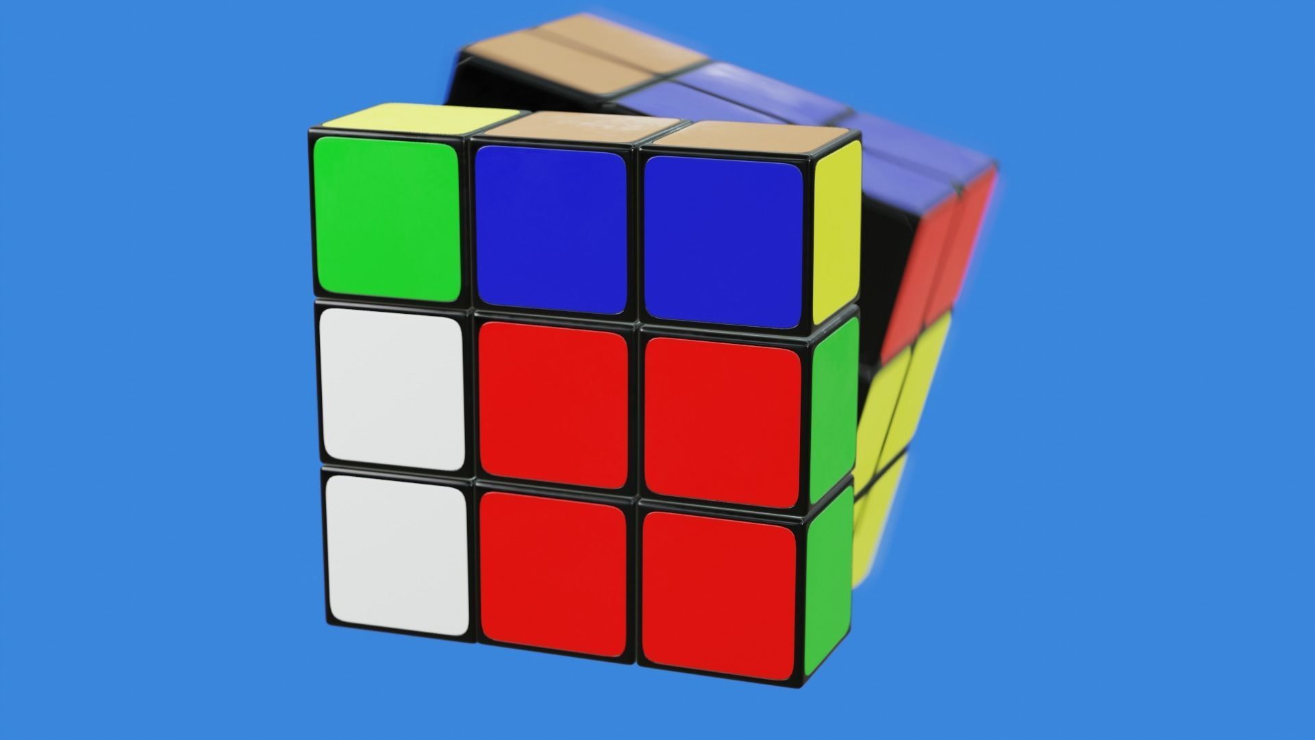 Rubiks Cube Free 3D model_1