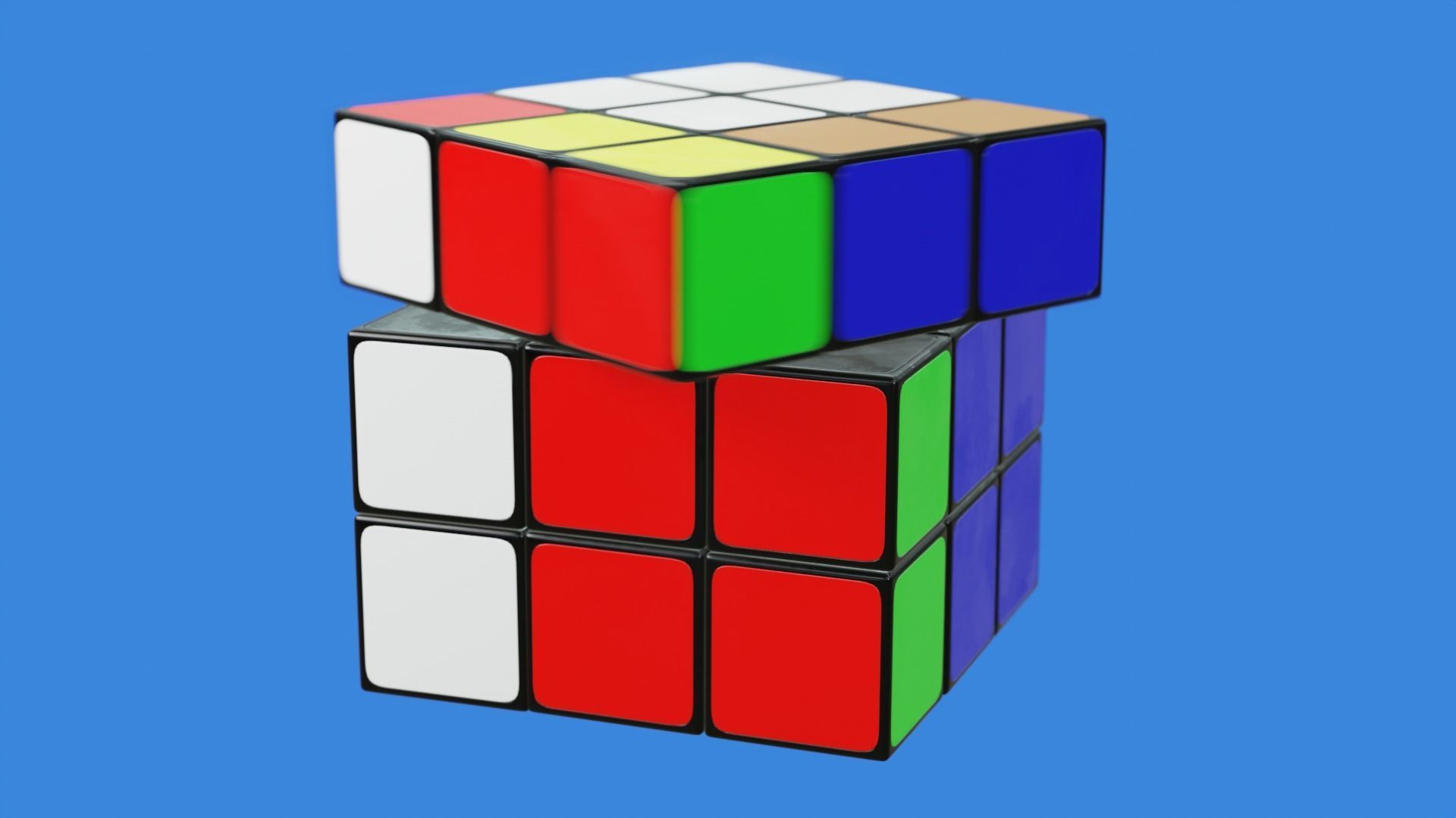 Rubiks Cube Free 3D model_4