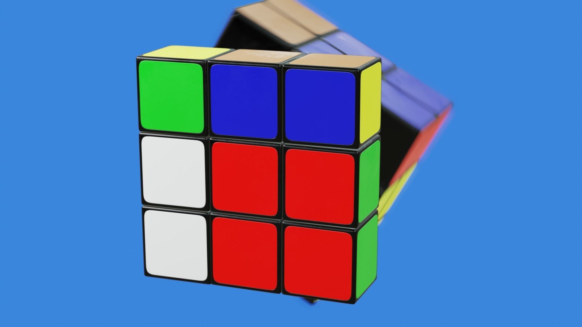 Rubiks Cube Free 3D model_2