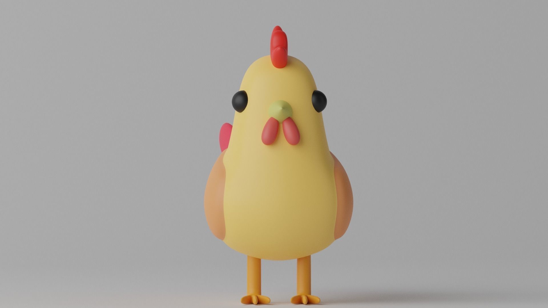 Cartoon Lovely Chicken 3D model_1