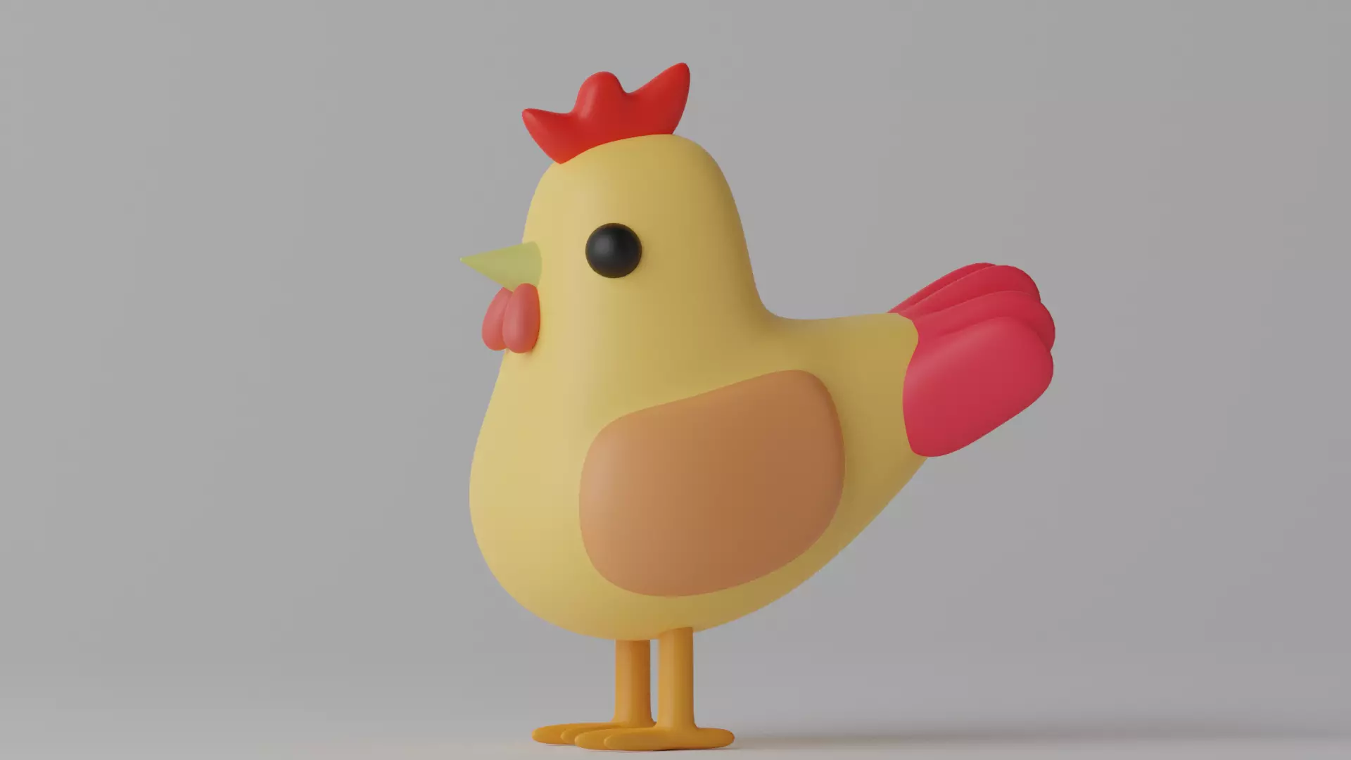 Cartoon Lovely Chicken 3D model_0