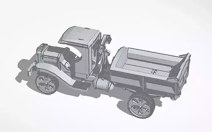 HO Scale 1920s Dump Truck 3D print model