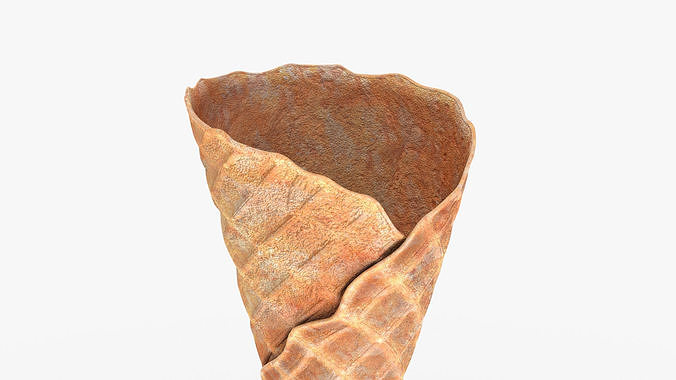 Ice cream Waffle Cone Low-poly 3D model 4