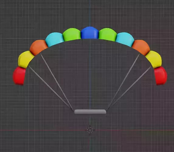 Parachute Low Poly 