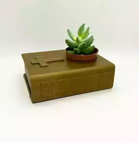 Bible Planter - Succulent Planter - Religious Christians 