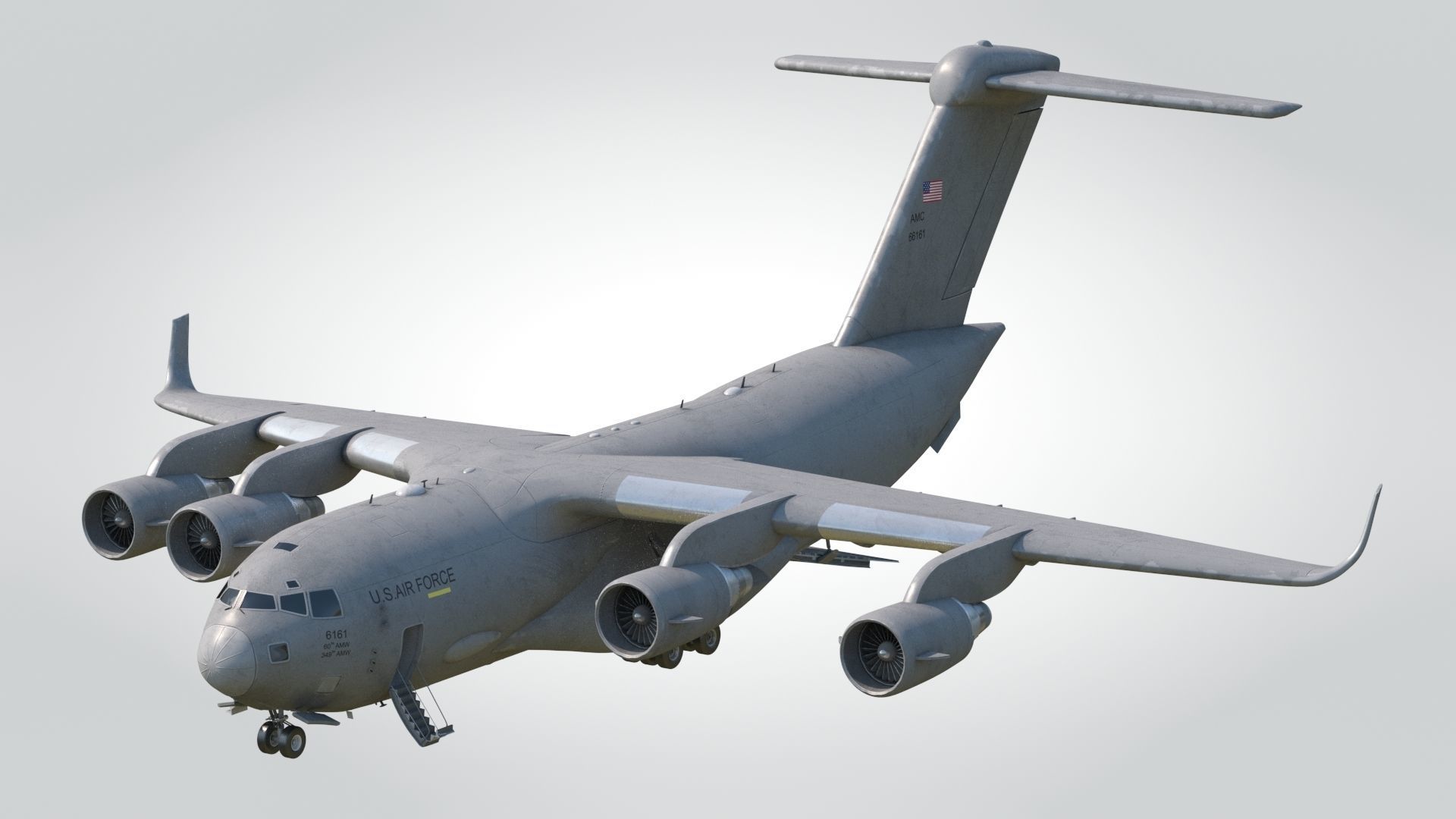 C-17 GLOBEMASTER III Low-poly 3D model_4
