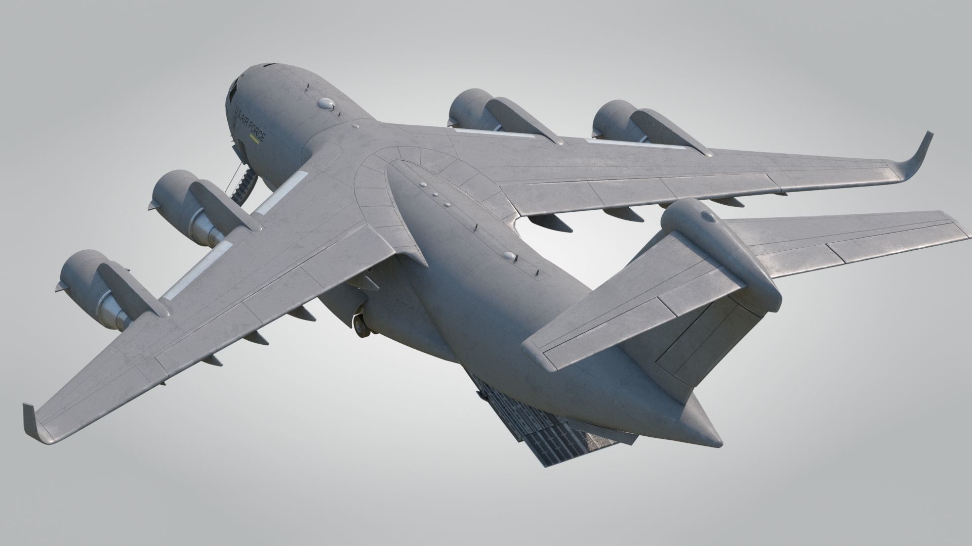 C-17 GLOBEMASTER III Low-poly 3D model_9
