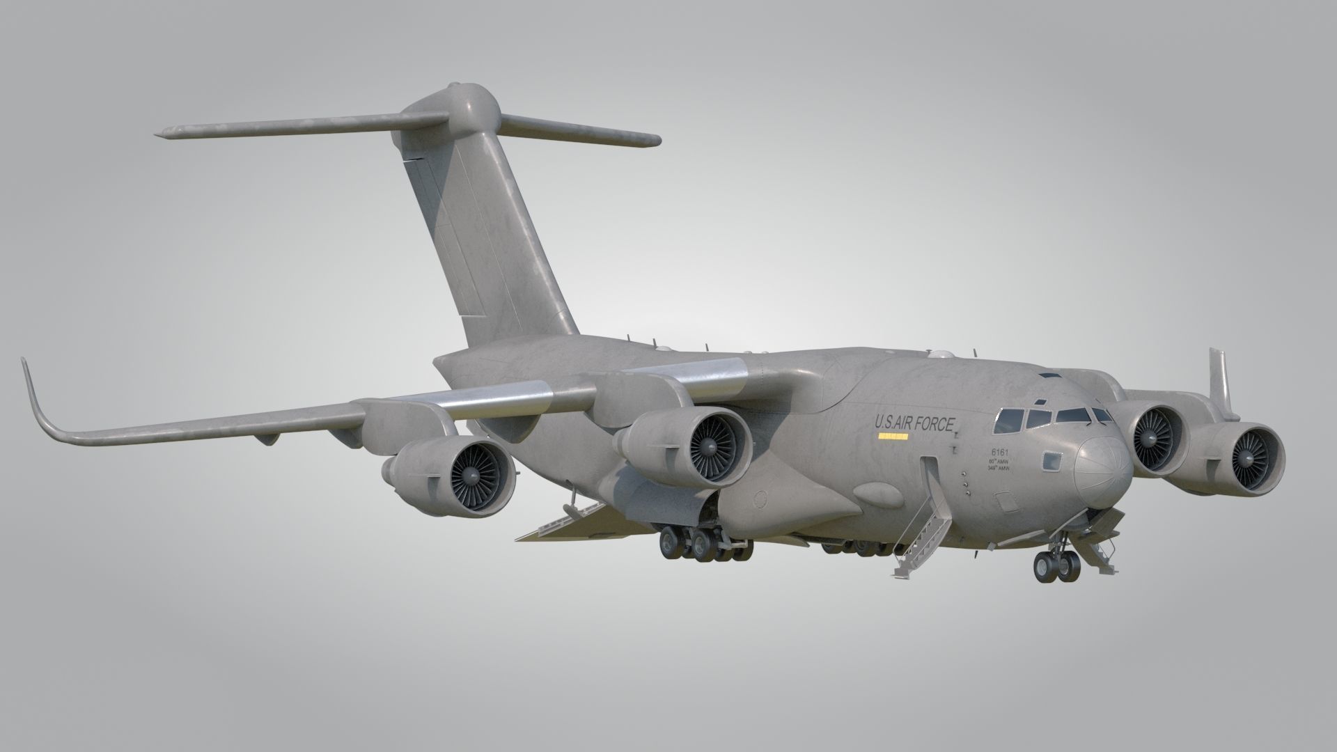 C-17 GLOBEMASTER III Low-poly 3D model_7