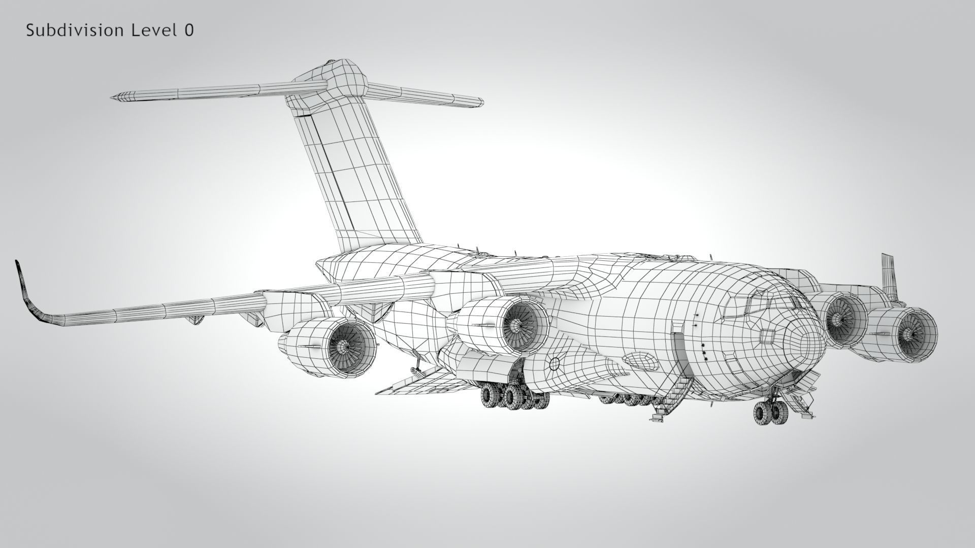 C-17 GLOBEMASTER III Low-poly 3D model_19