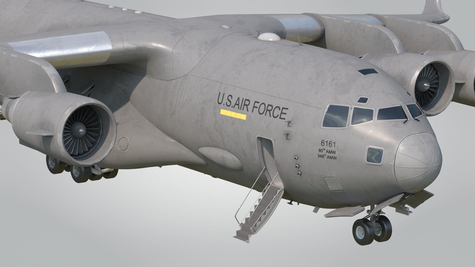 C-17 GLOBEMASTER III Low-poly 3D model_8