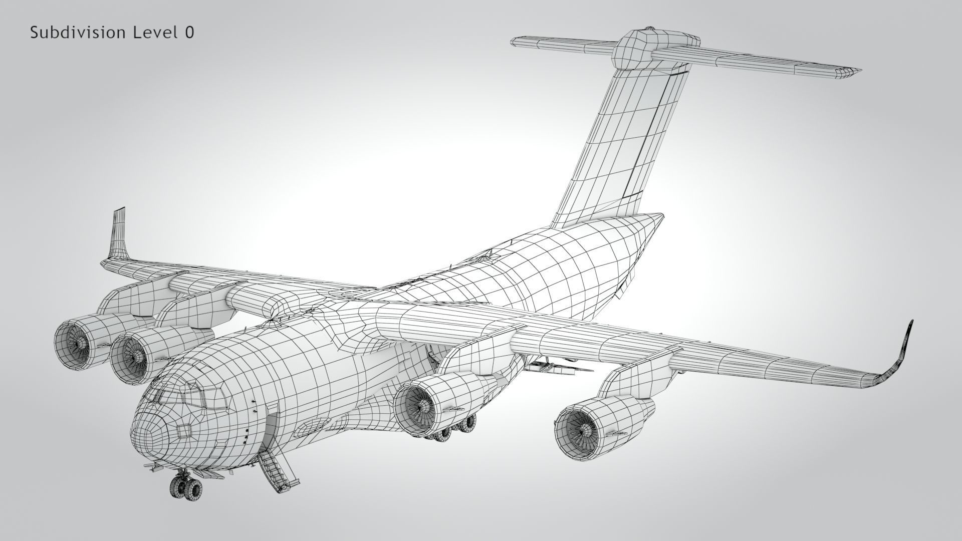 C-17 GLOBEMASTER III Low-poly 3D model_39