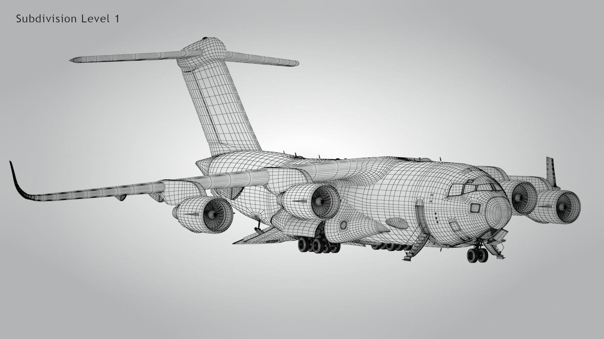 C-17 GLOBEMASTER III Low-poly 3D model_20