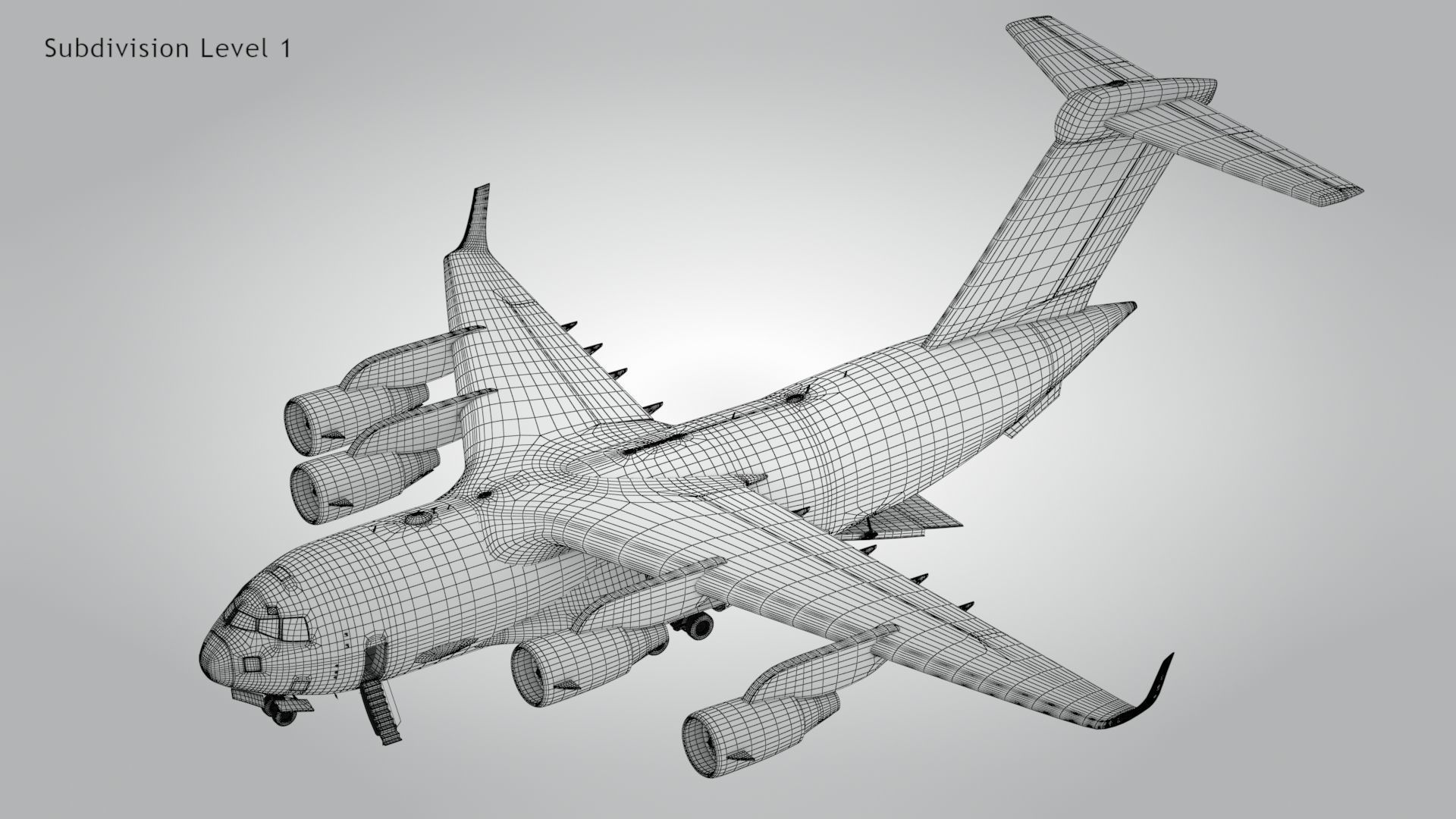 C-17 GLOBEMASTER III Low-poly 3D model_30