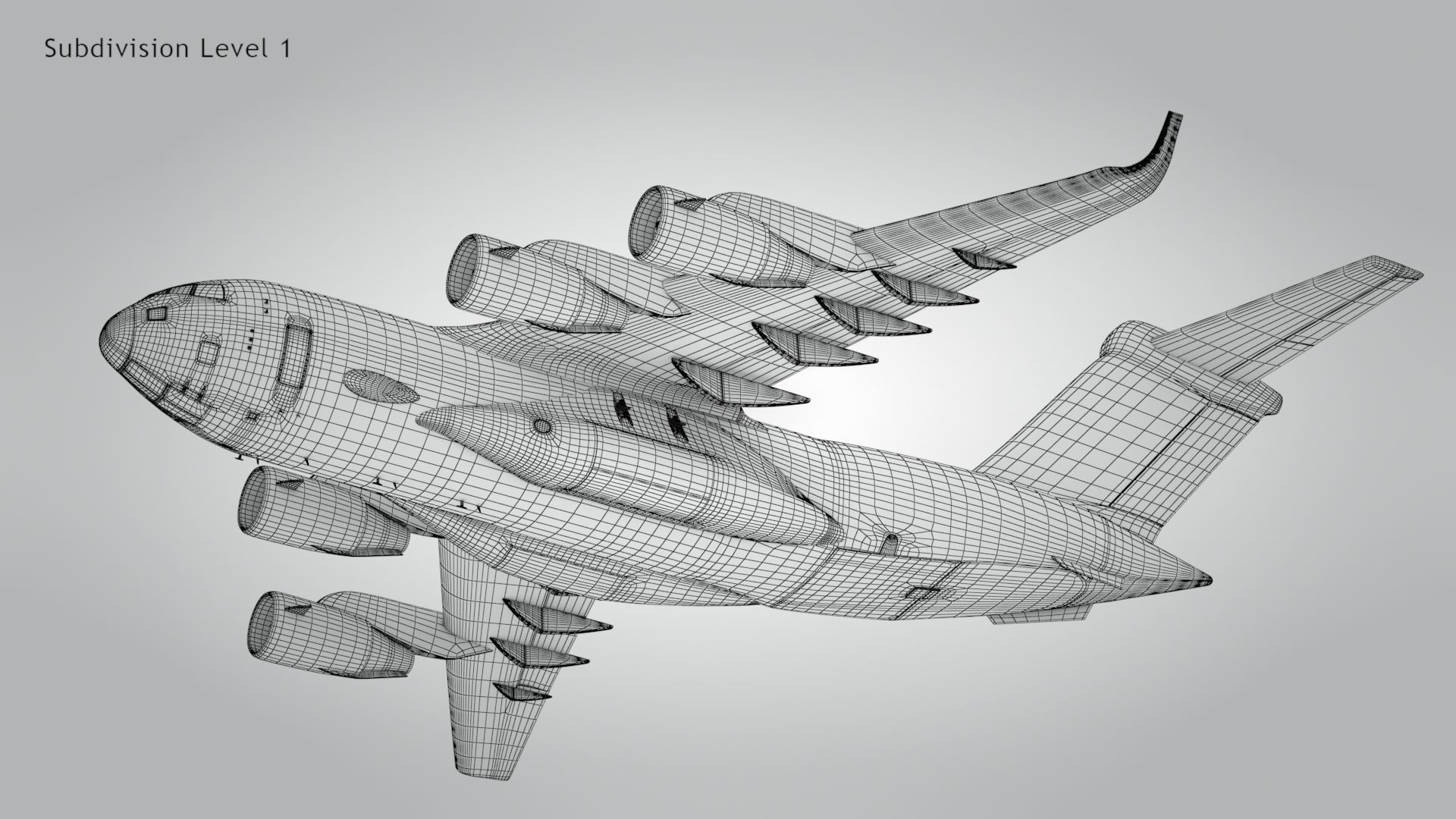 C-17 GLOBEMASTER III Low-poly 3D model_34