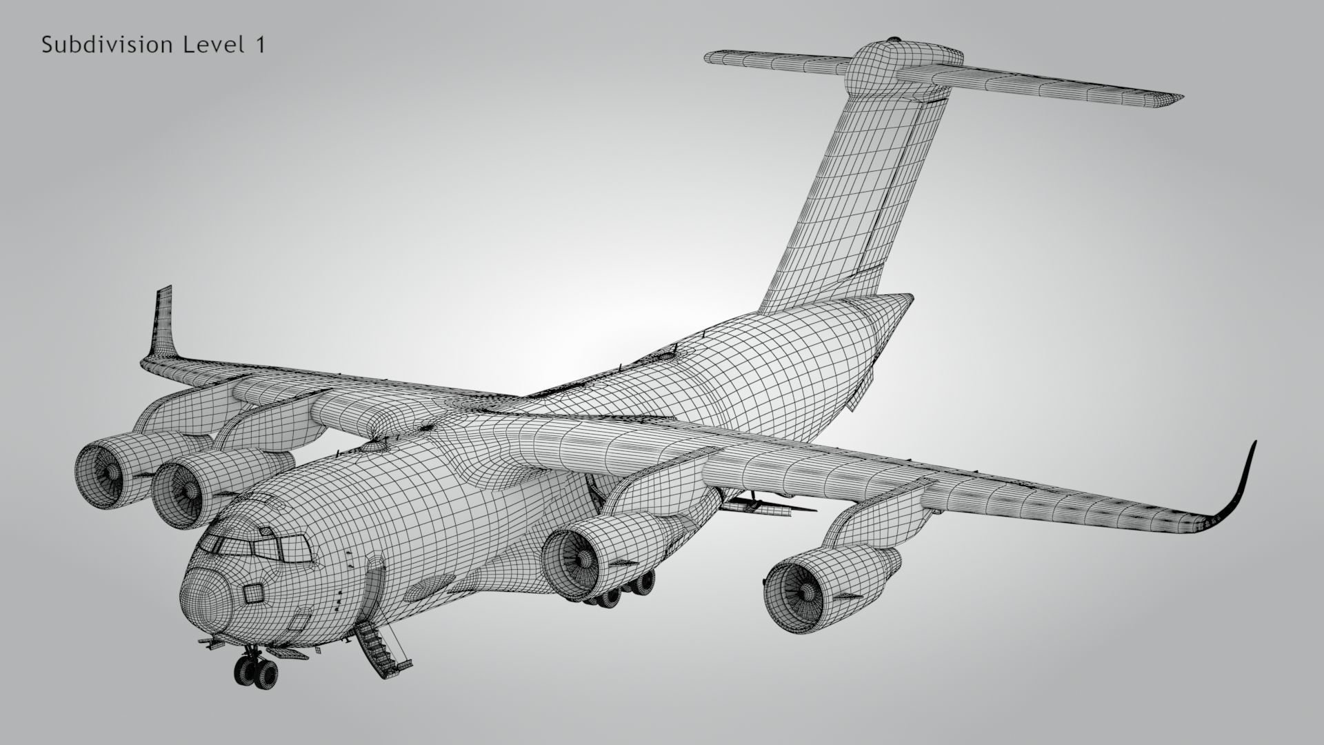 C-17 GLOBEMASTER III Low-poly 3D model_40