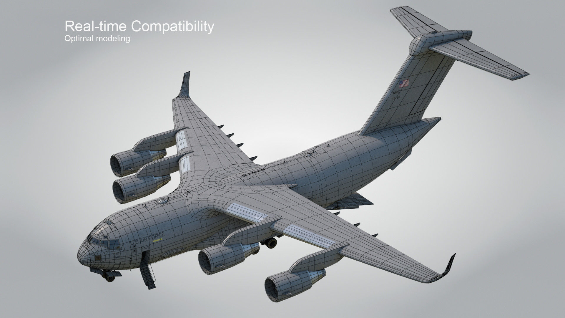 C-17 GLOBEMASTER III Low-poly 3D model_12