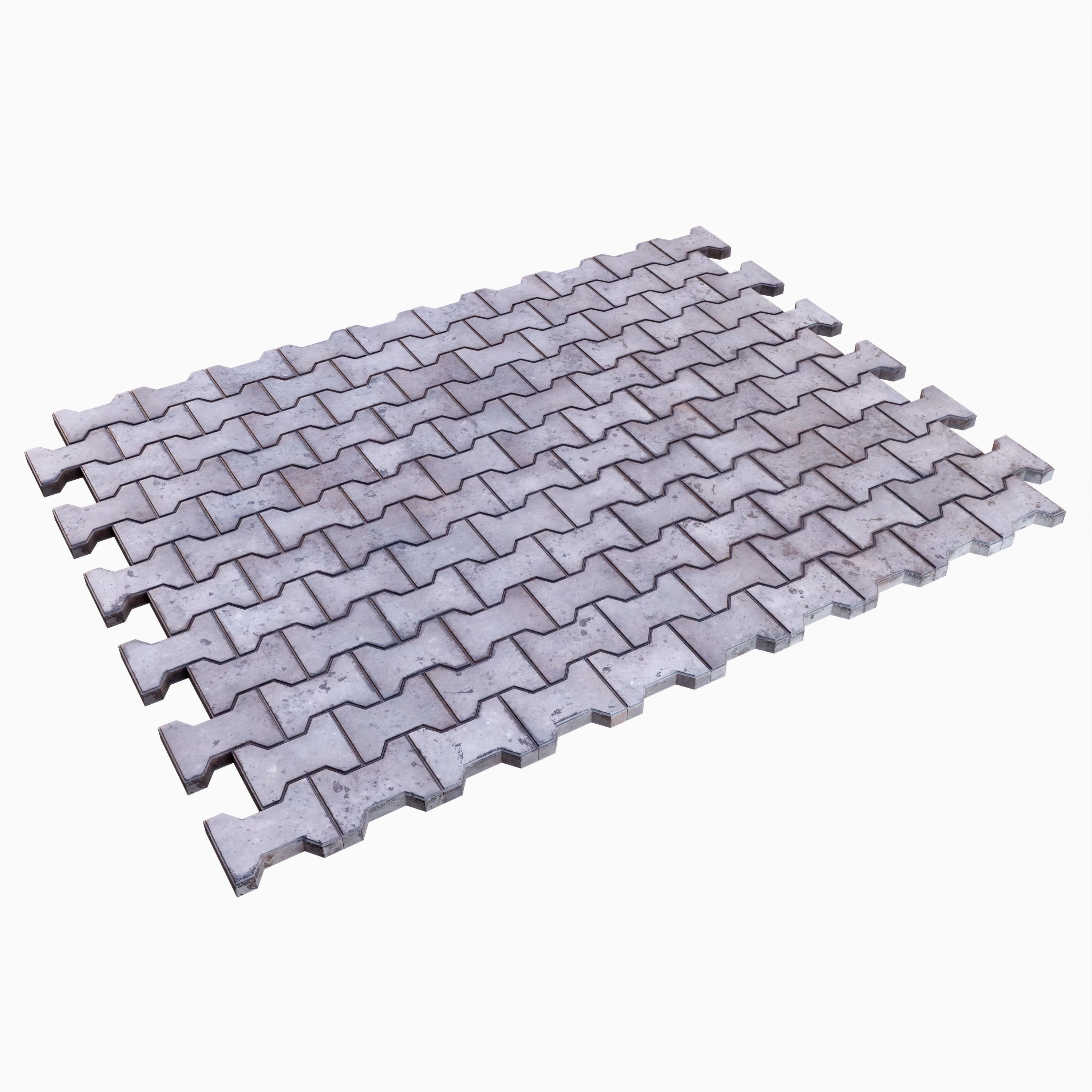 stone walkway paving 3d model - set 001 3D model_9