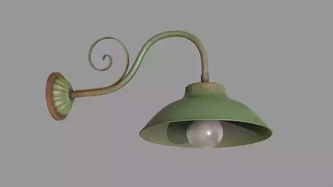 Vintage street light with bulb