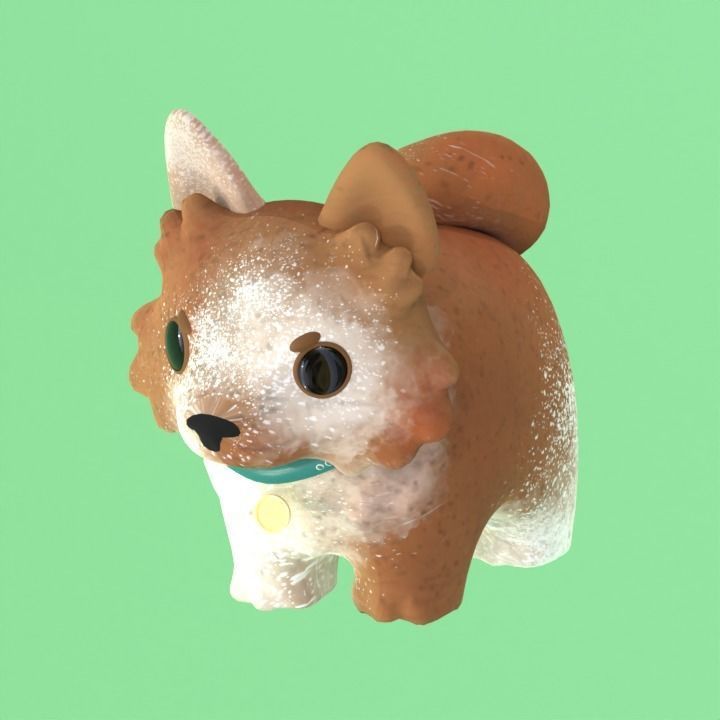 Animated Cartoon Dogs Set  Low-poly 3D model_5