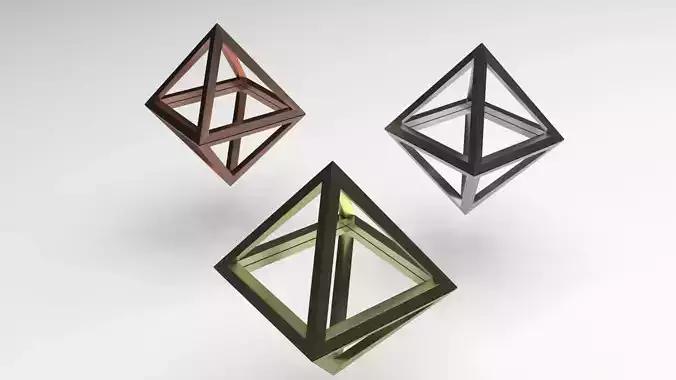 3D Print Ready Metal Latticed Hedras