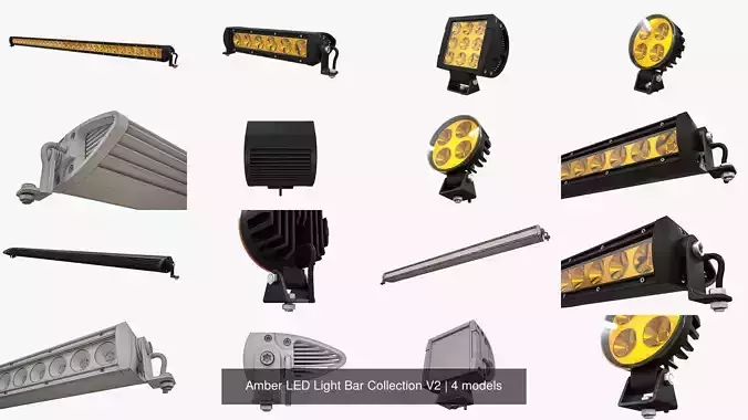 Amber LED Light Bar Collection V2