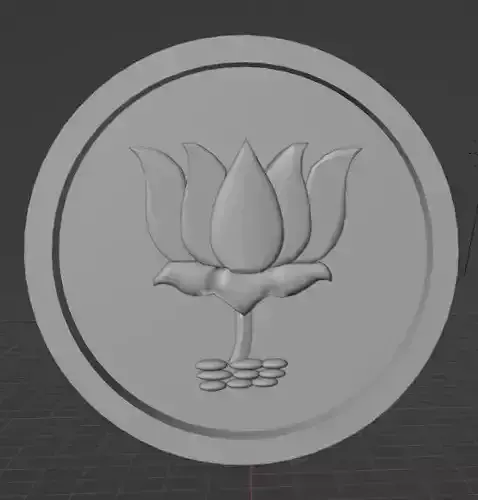 BJP LOTUS Dollar Keychain