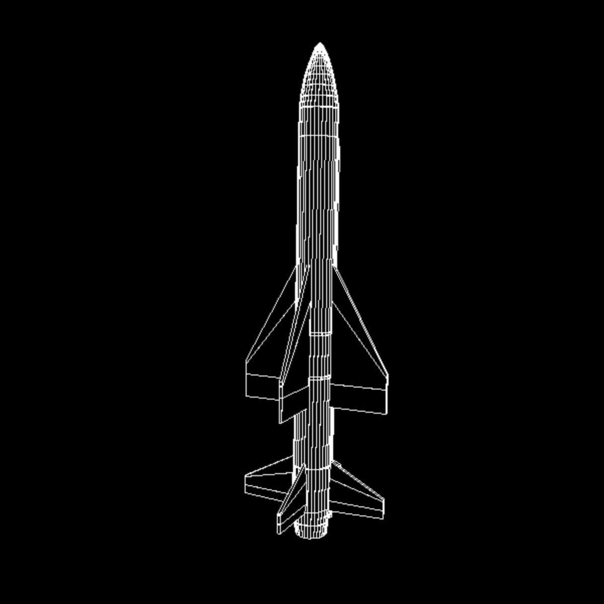 Barak I Missile Low-poly 3D model_3
