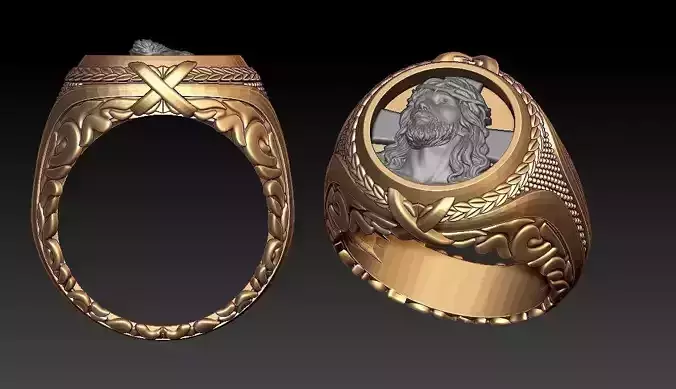 Jesus head Ring