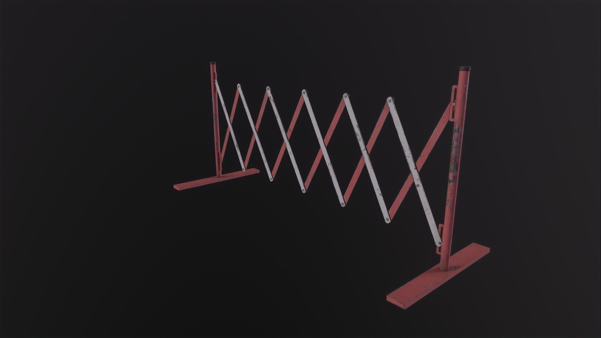 Foldable Barricade 3D Model Low-poly 3D model_5