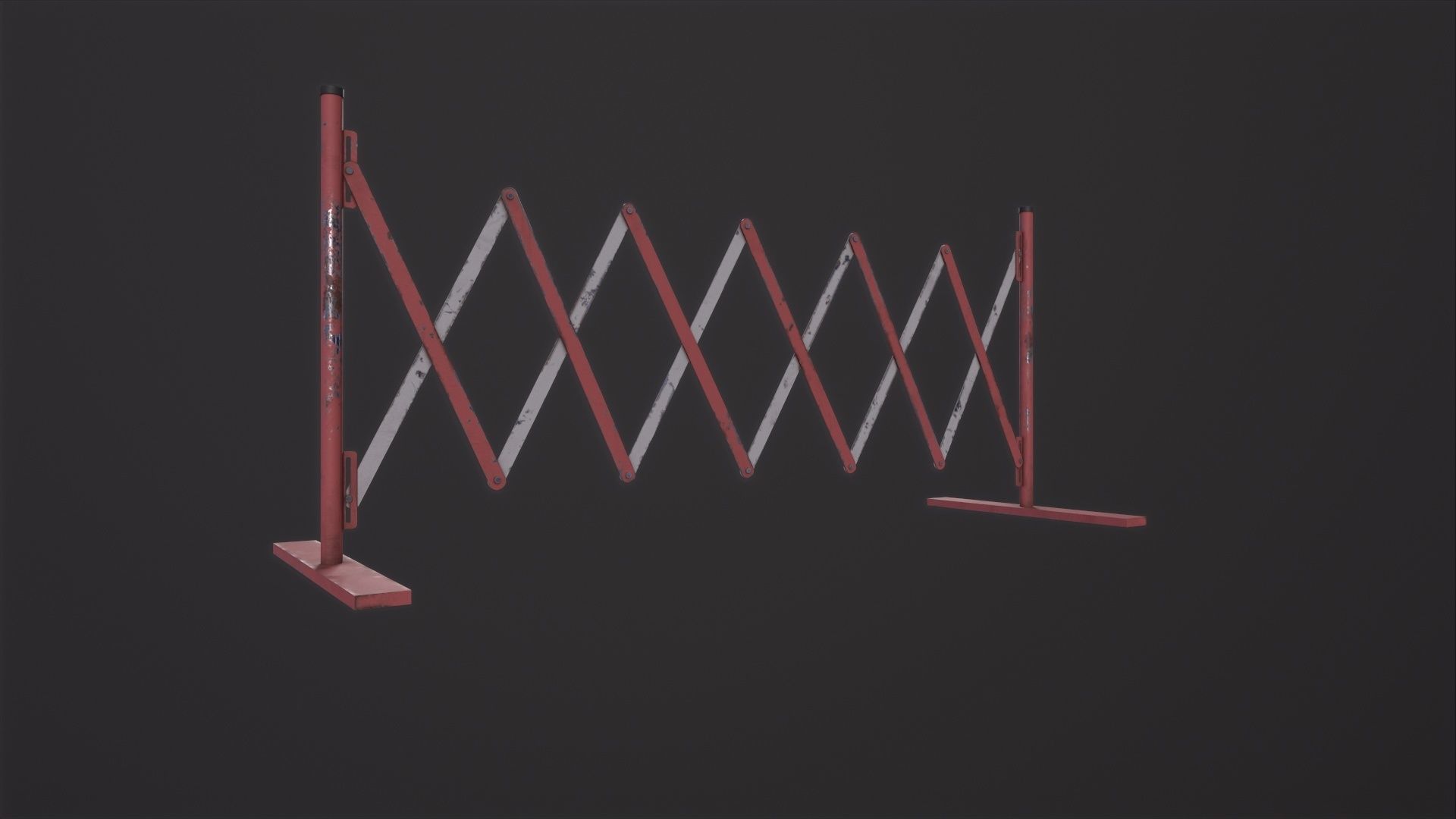 Foldable Barricade 3D Model Low-poly 3D model_4