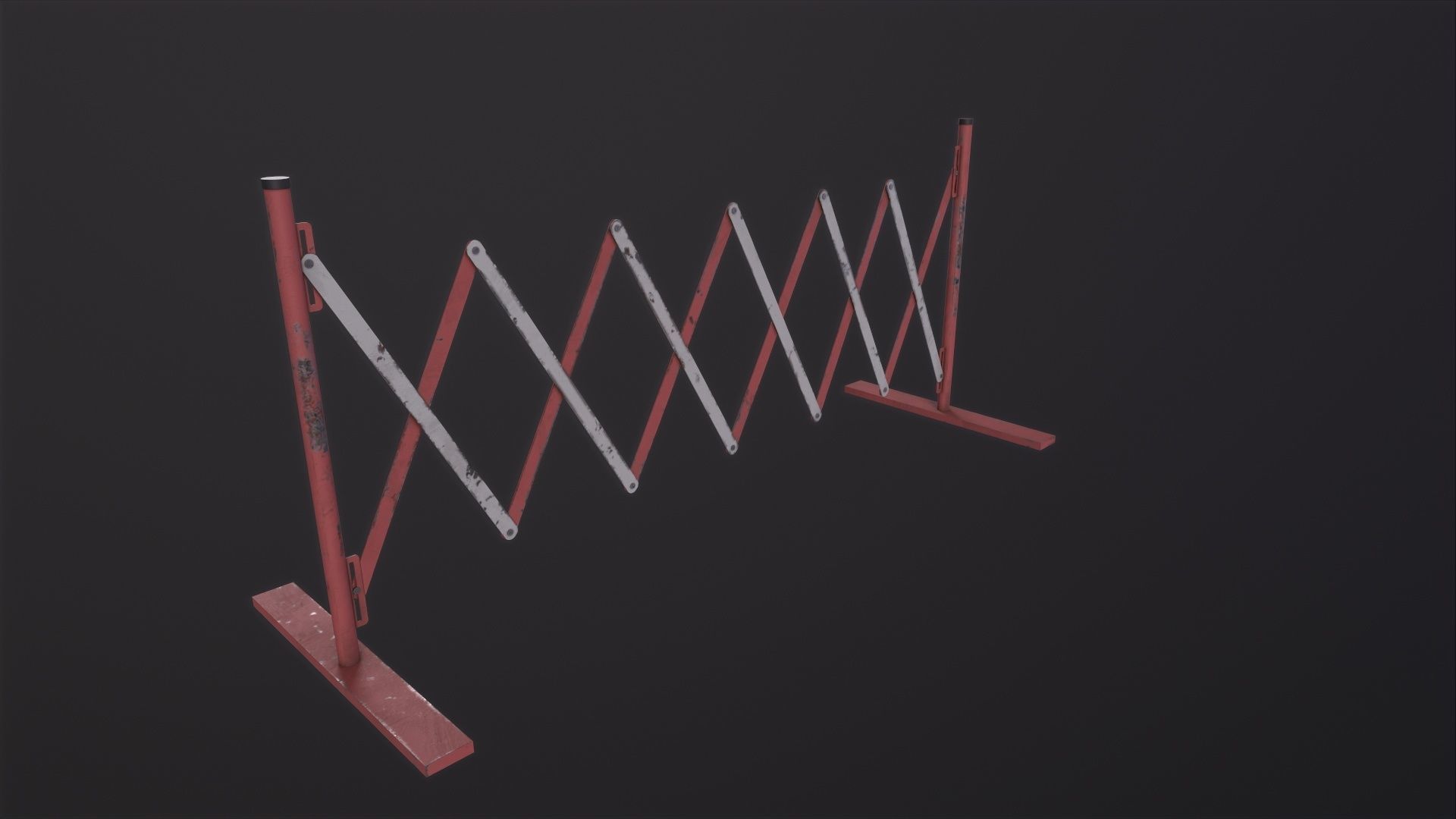 Foldable Barricade 3D Model Low-poly 3D model_6