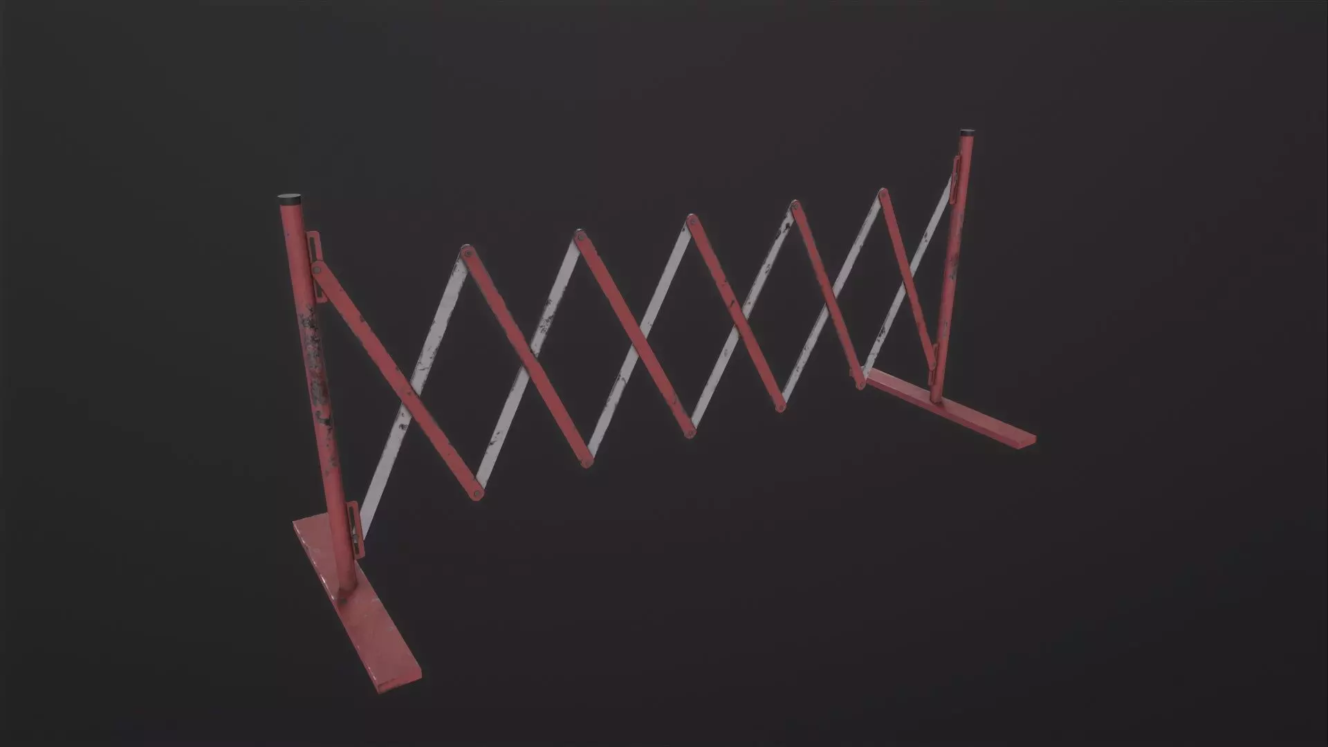 Foldable Barricade 3D Model Low-poly 3D model_0