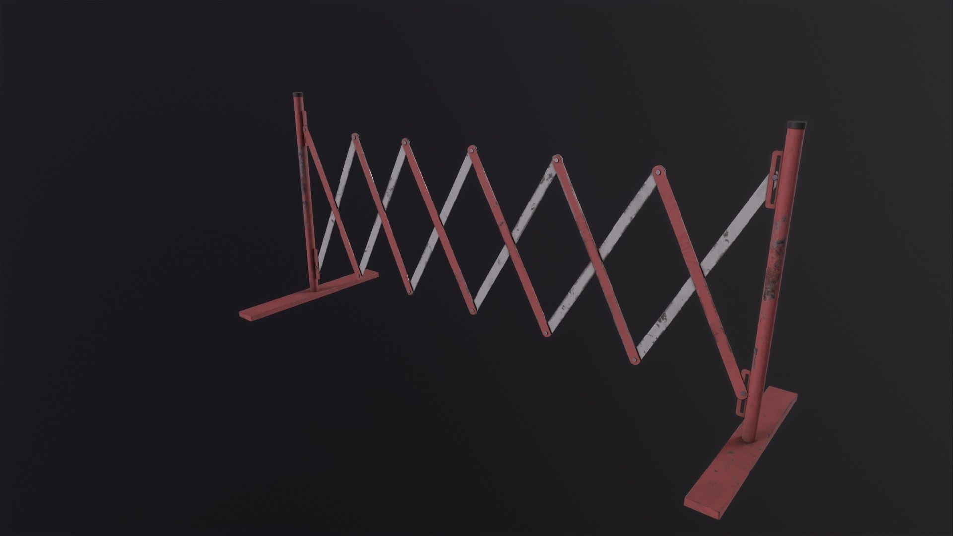 Foldable Barricade 3D Model Low-poly 3D model_2