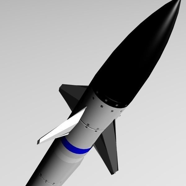 Barak 8 Missile Low-poly 3D model_2