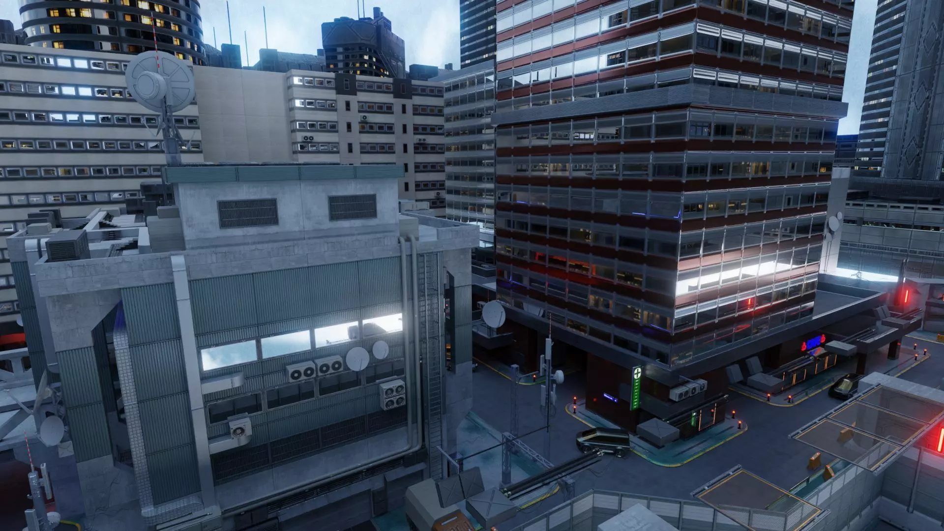 Super large cyberpunk city 3D model_0