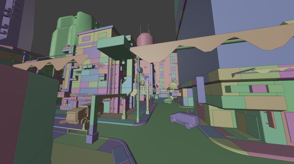 Super large cyberpunk city 3D model_6