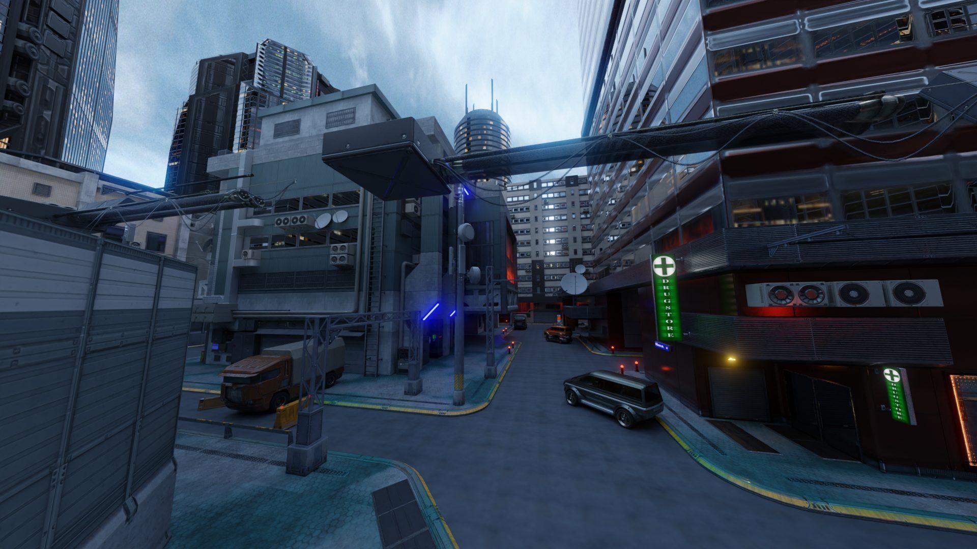 Super large cyberpunk city 3D model_1