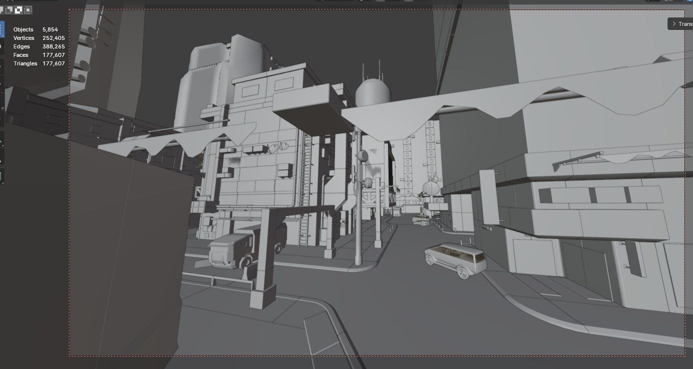 Super large cyberpunk city 3D model_8