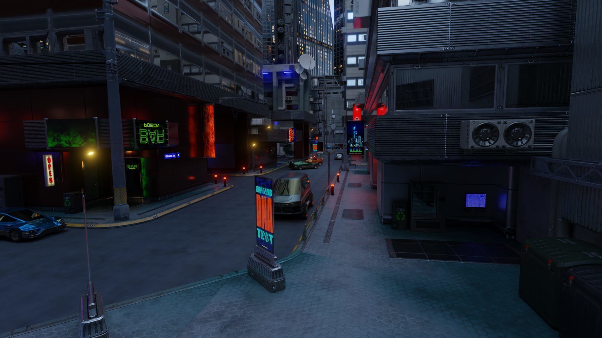 Super large cyberpunk city 3D model_3