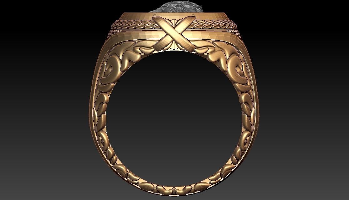 Jesus Head ring 3D print model_1