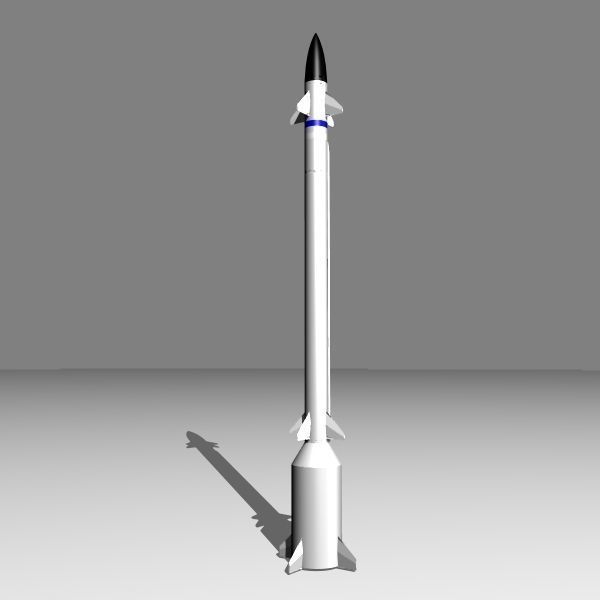 Barak 8 ER Missile Low-poly 3D model_2